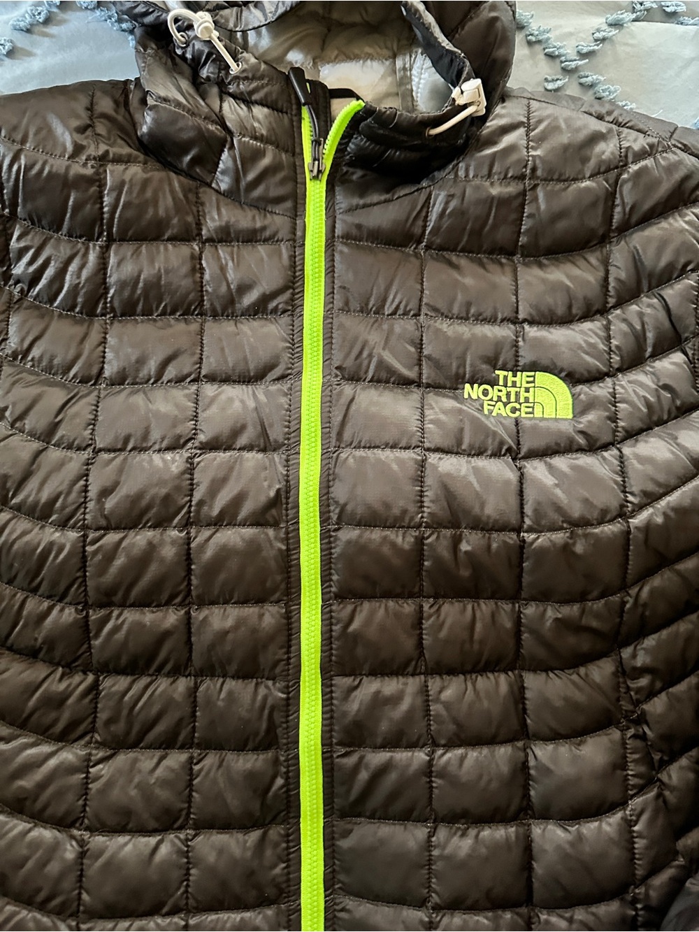 The North Face Mens Insulated Jacket - Black with Lime Trim